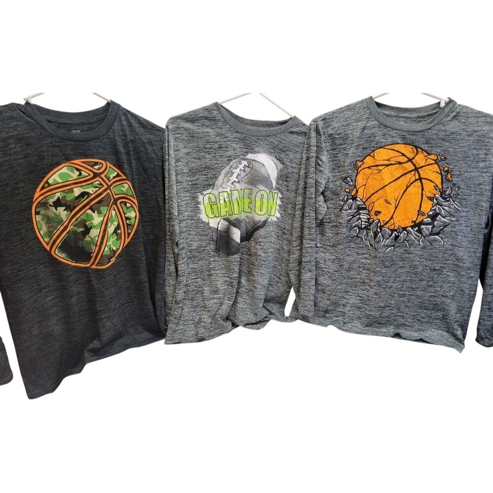 Lot Of 3 Tek Gear Boys Long Sleeve Basketball Football Sports Athletic Shirt YXL